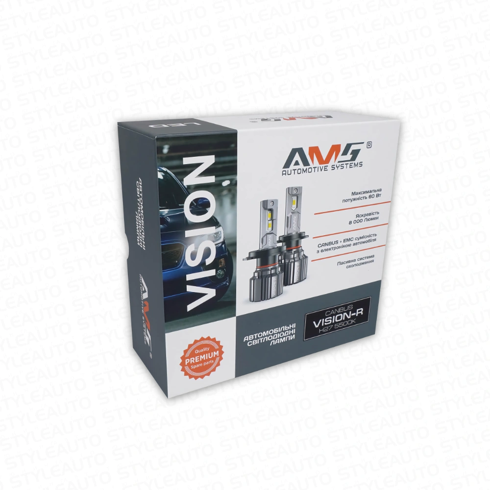 LED лампа AMS Vision-R H27 CANBUS 5500K
